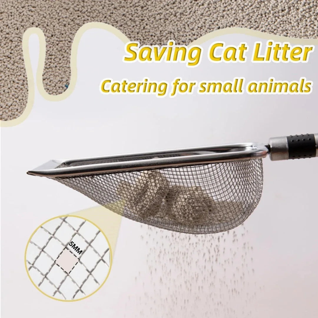 Durable Stainless Steel Cat Litter Scoop with Metal Handle – Pet Poop Shovel - Pet Buddy Boutique