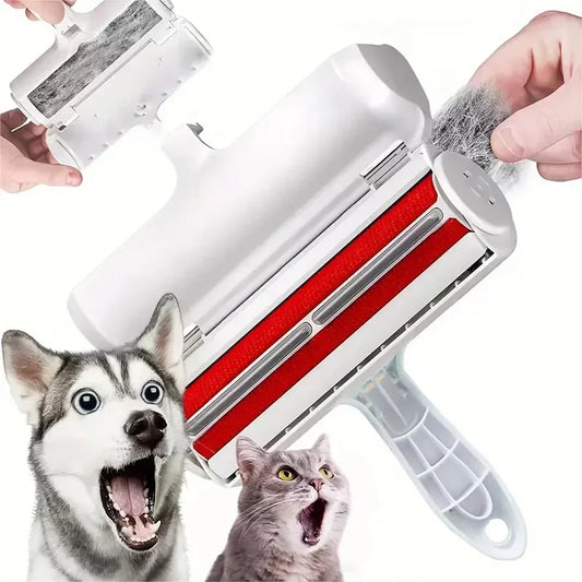 Self-Cleaning Pet Hair Remover Roller for Dog & Cat, Easy One-Hand Use