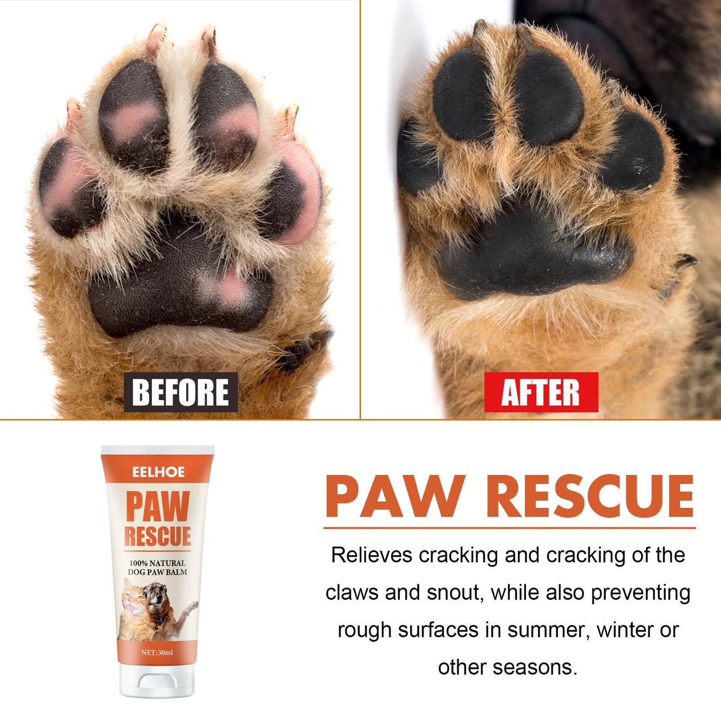 Paw Rescue, Moisturizing Pet Paw Care Cream For Cats And Dogs - Pet Buddy Boutique